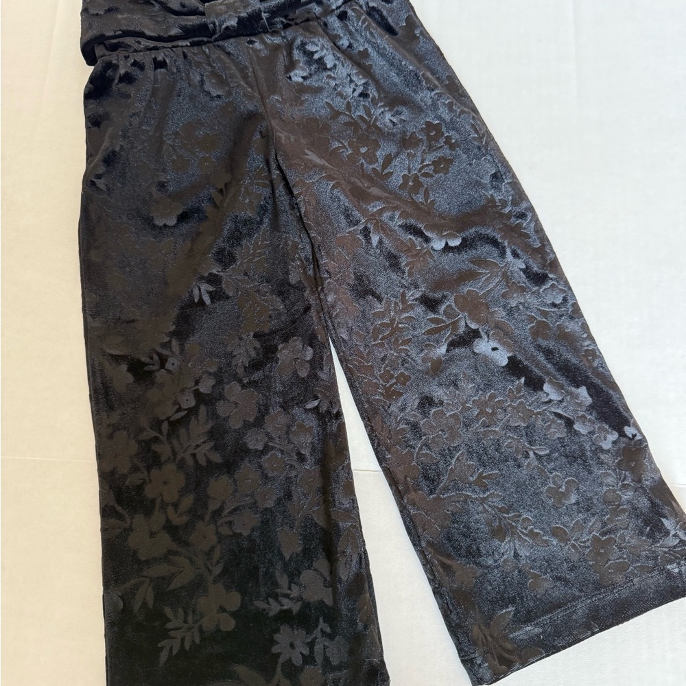Matilda Jane Black Floral Kids Pants (128A)